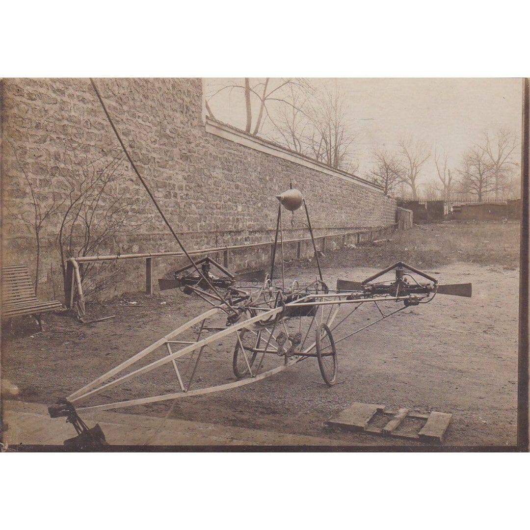 Fotografias originais, de época, da aeronave “Mixte” de de Alberto Santos Dumont (1905) Fotografias Com certificado de autenticidade e garantia