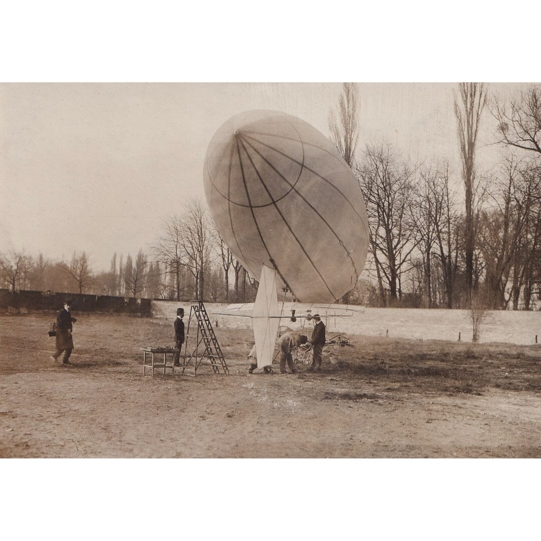 Fotografias originais, de época, do balões e dirigíveis de Alberto Santos Dumont (1898-1905) Fotografias Com certificado de autenticidade e garantia