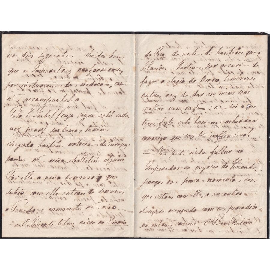 Carta manuscrita de Gastão de Orléans (1893) Cartas Com certificado de autenticidade e garantia