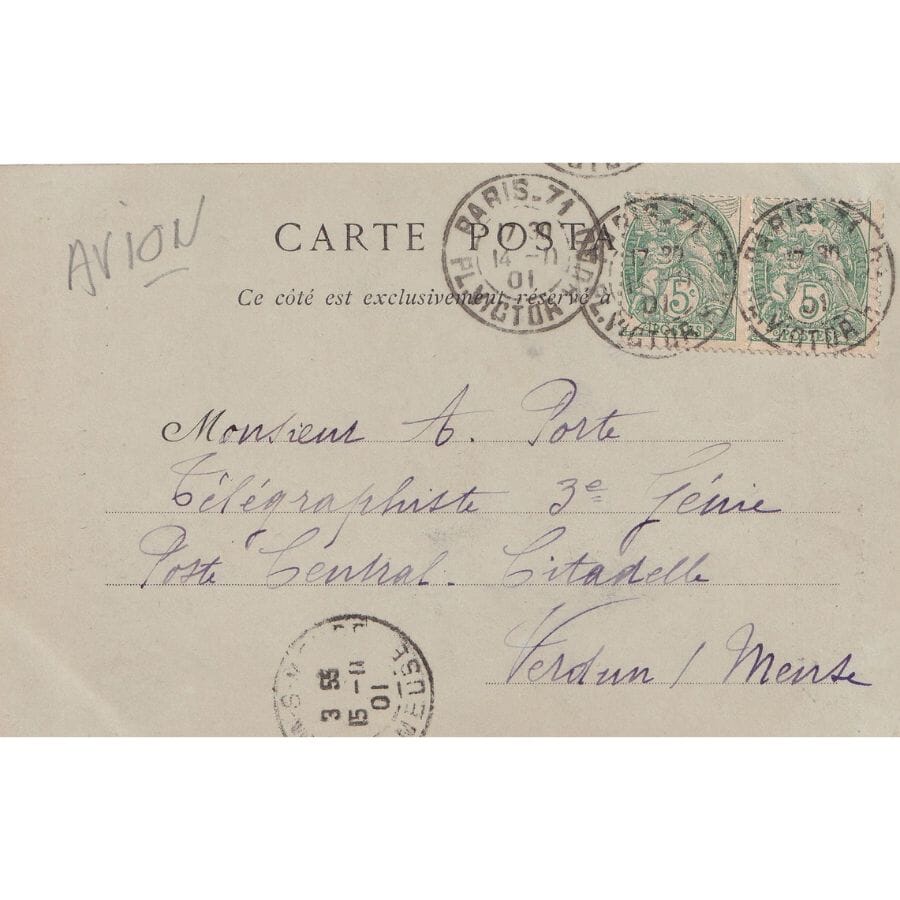 Cartão postal falando de Alberto Santos Dumont (1901) Autógrafos e dedicatórias Com certificado de autenticidade e garantia 