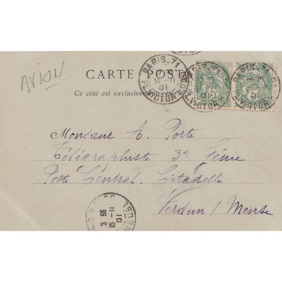 Cartão postal falando de Alberto Santos Dumont (1901) Autógrafos e dedicatórias Com certificado de autenticidade e garantia