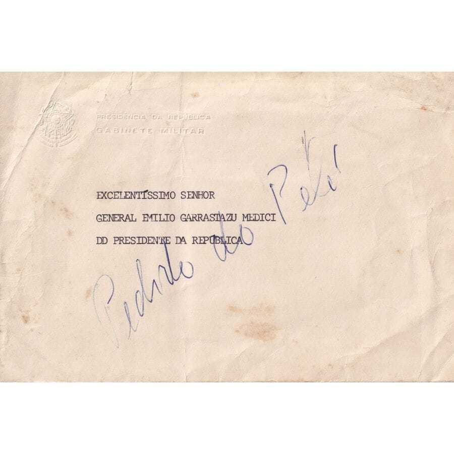 Carta assinada por Pelé (1969) Autógrafos e dedicatórias Com certificado de autenticidade e garantia