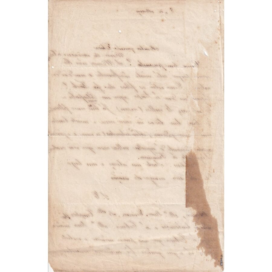Carta manuscrita da Princesa Isabel (1860s) Cartas Com certificado de autenticidade e garantia