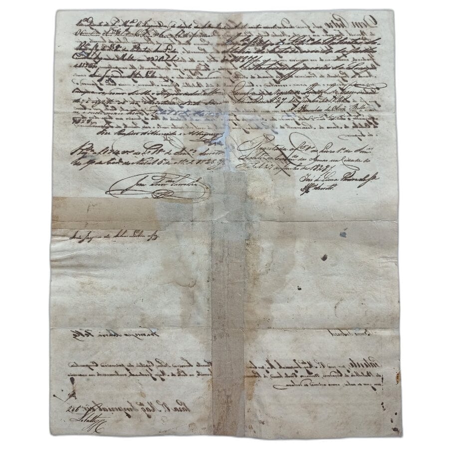 Documento oficial assinado por Dom Pedro I (1828) Cartas Com certificado de autenticidade e garantia