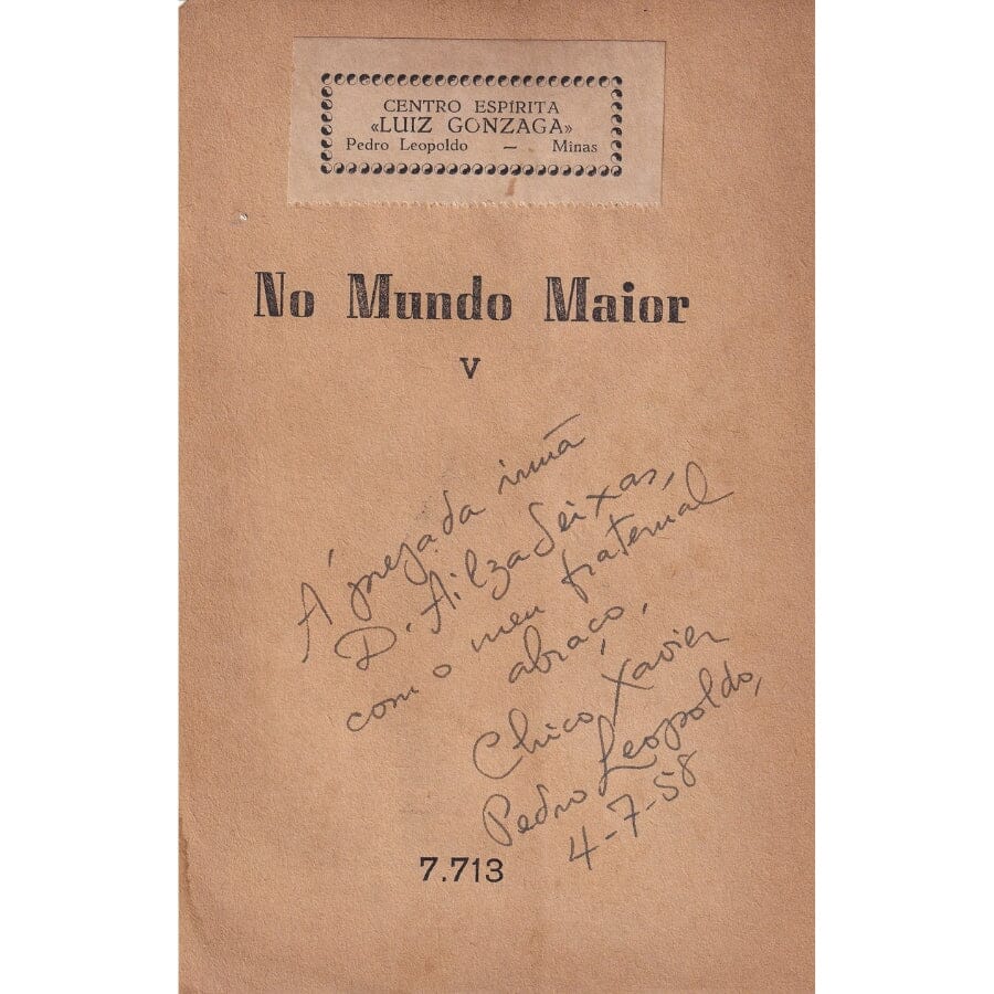 Dedicatória de Chico Xavier (1958) Autógrafos e dedicatórias Com certificado de autenticidade e garantia