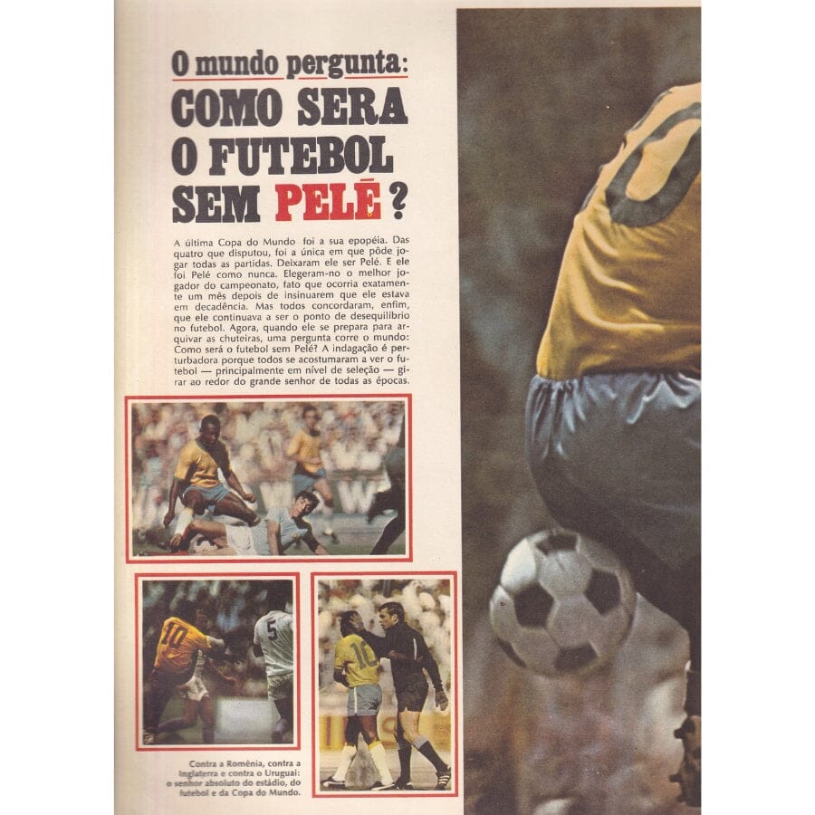 Revista assinada por Pelé (1971) Autógrafos e dedicatórias Com certificado de autenticidade e garantia