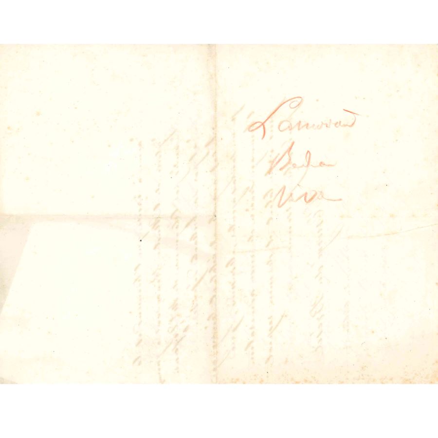 Carta manuscrita do Marquês de Lisboa em nome da Imperatriz Amélia do Brasil (1858) Cartas Com certificado de autenticidade e garantia 