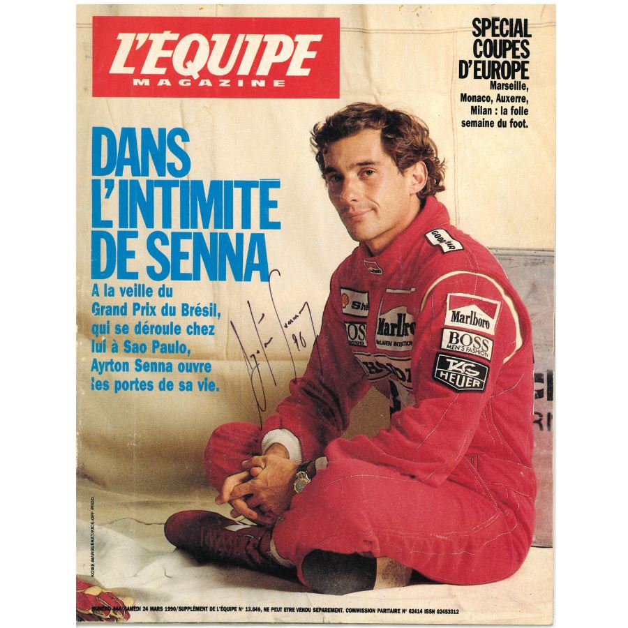 Autógrafo de Ayrton Senna (1990) Cartas Com certificado de autenticidade e garantia