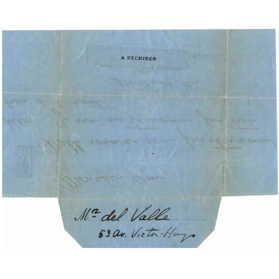 Carta manuscrita de Alberto Santos Dumont Cartas Com certificado de autenticidade e garantia