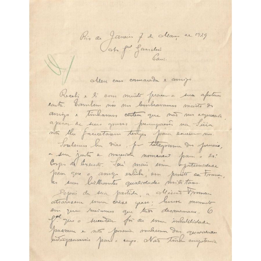 Correspondência do General francês Maurice Gamelin Cartas Com certificado de autenticidade e garantia 