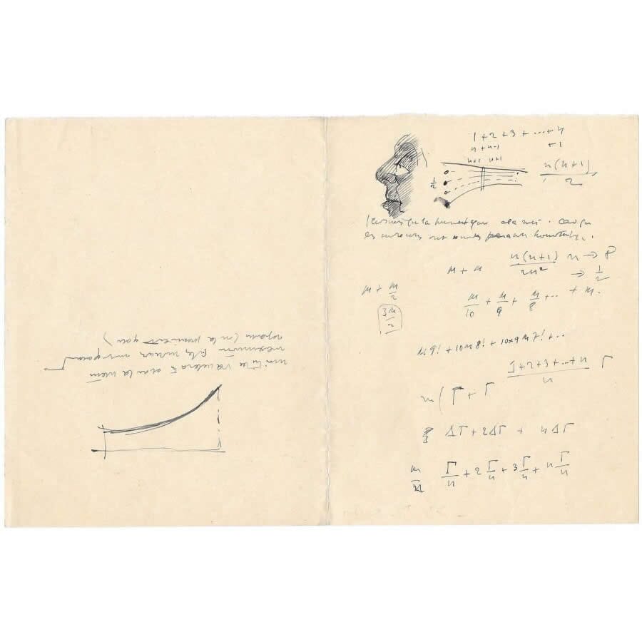 Cálculos e desenhos de Antoine de Saint-Exupéry Desenhos Com certificado de autenticidade e garantia 