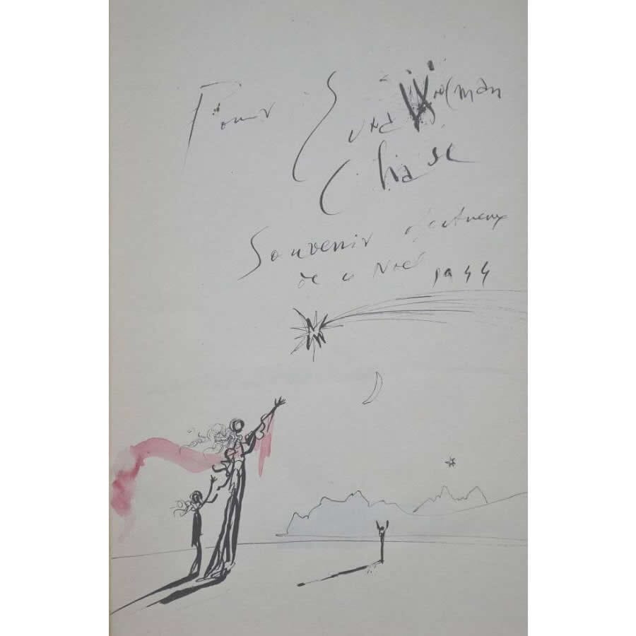 Desenho de Salvador Dali para um livro de Maurice Sandoz (1944) Desenhos Com certificado de autenticidade e garantia 