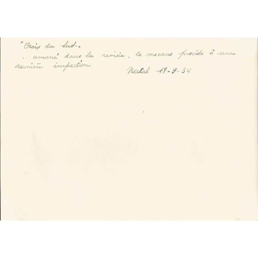 Fotografia do avião "La Croix Du Sud", de Jean Mermoz, em Natal (1934) Fotografias Com certificado de autenticidade e garantia