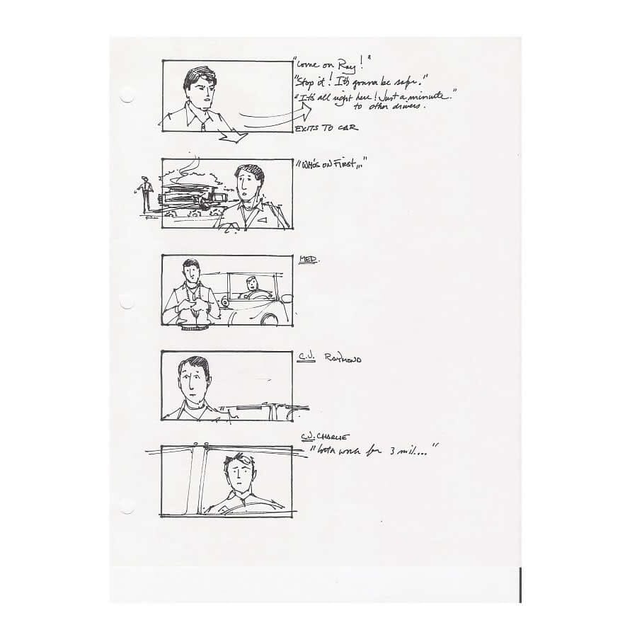 Storyboard do filme Rain Man (1987) Storyboards Com certificado de autenticidade e garantia 