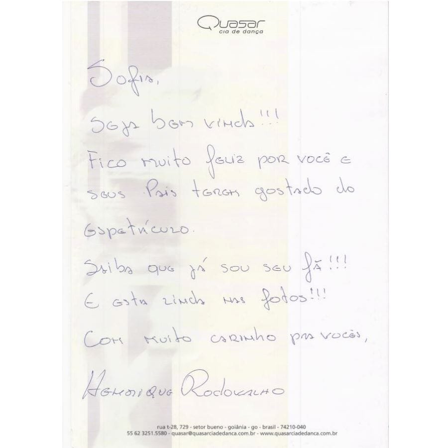 Carta manuscrita de Henrique Rodovalho (2010)