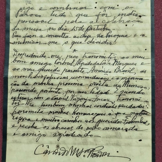 Quatro cartas do Marechal Cândido Rondon (1948–1950) Cartas Com certificado de autenticidade e garantia 
