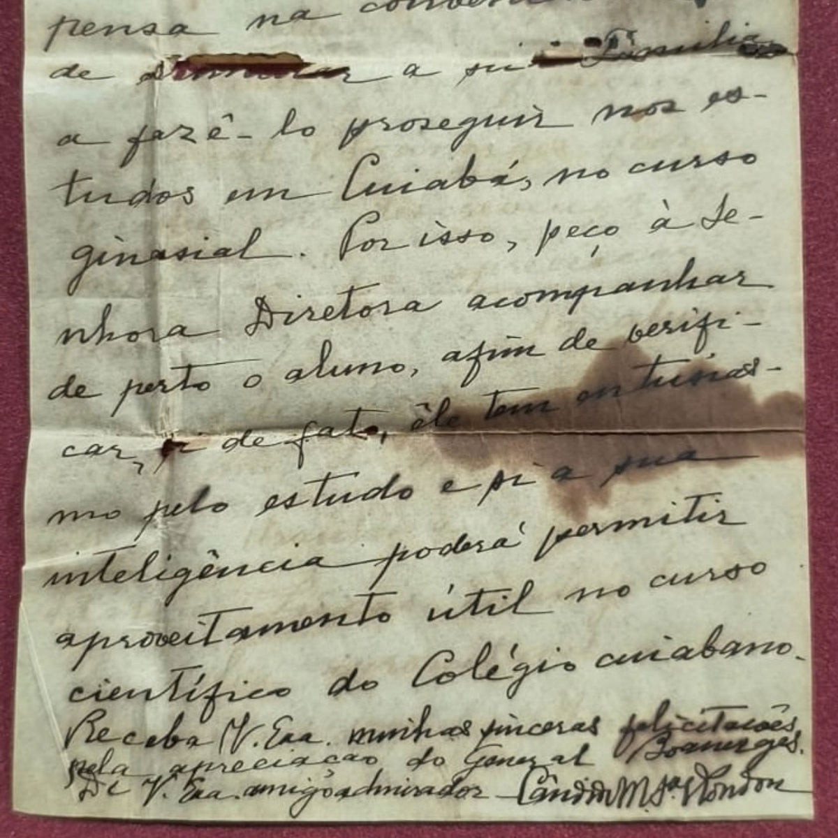 Quatro cartas do Marechal Cândido Rondon (1948–1950) Cartas Com certificado de autenticidade e garantia 