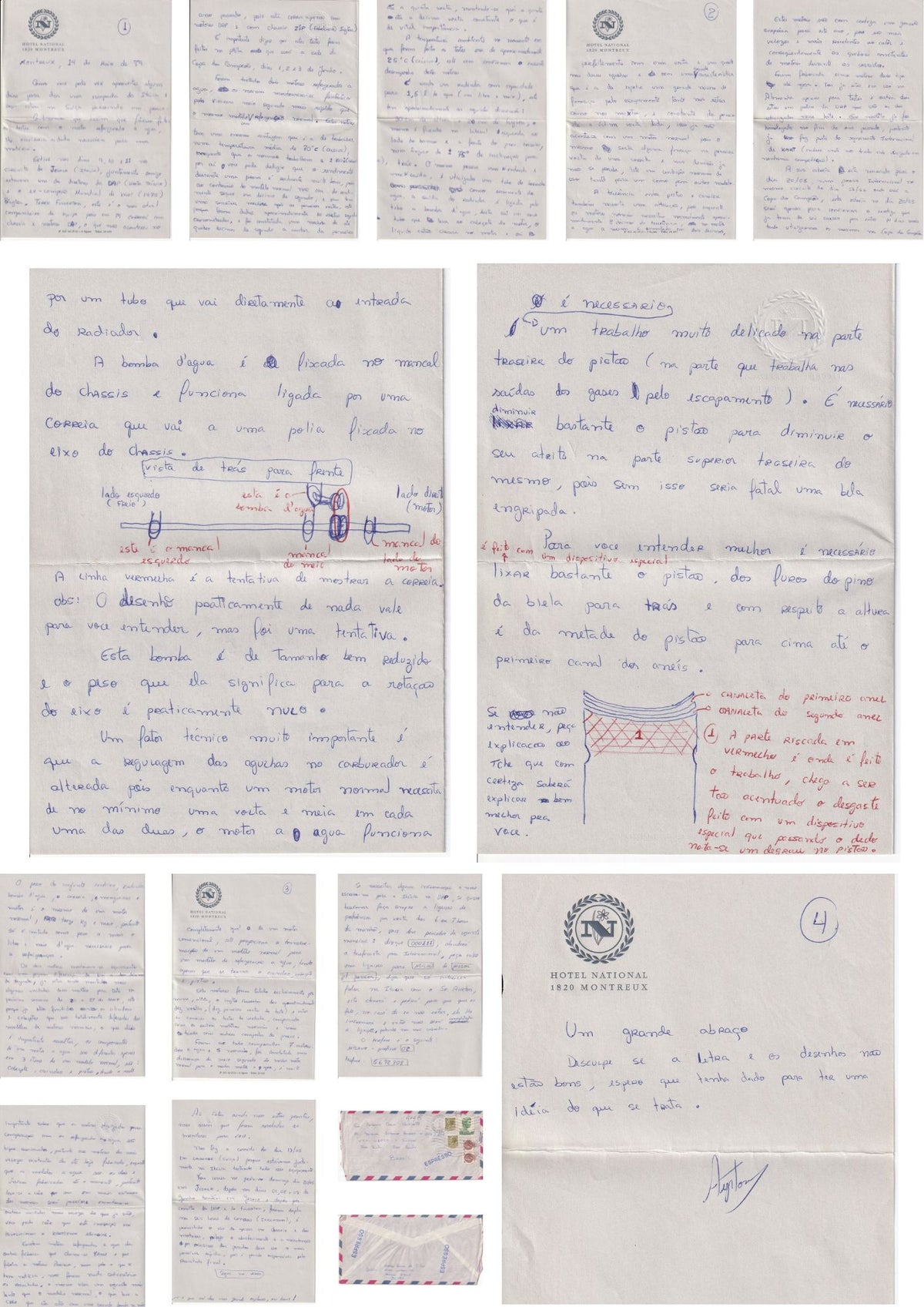 Cartas manuscritas e fotografias inéditas de Ayrton Senna (1979) Cartas Com certificado de autenticidade e garantia 