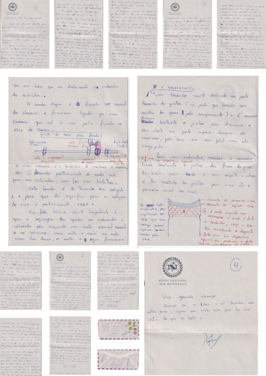 Cartas manuscritas e fotografias inéditas de Ayrton Senna (1979) Cartas Com certificado de autenticidade e garantia 