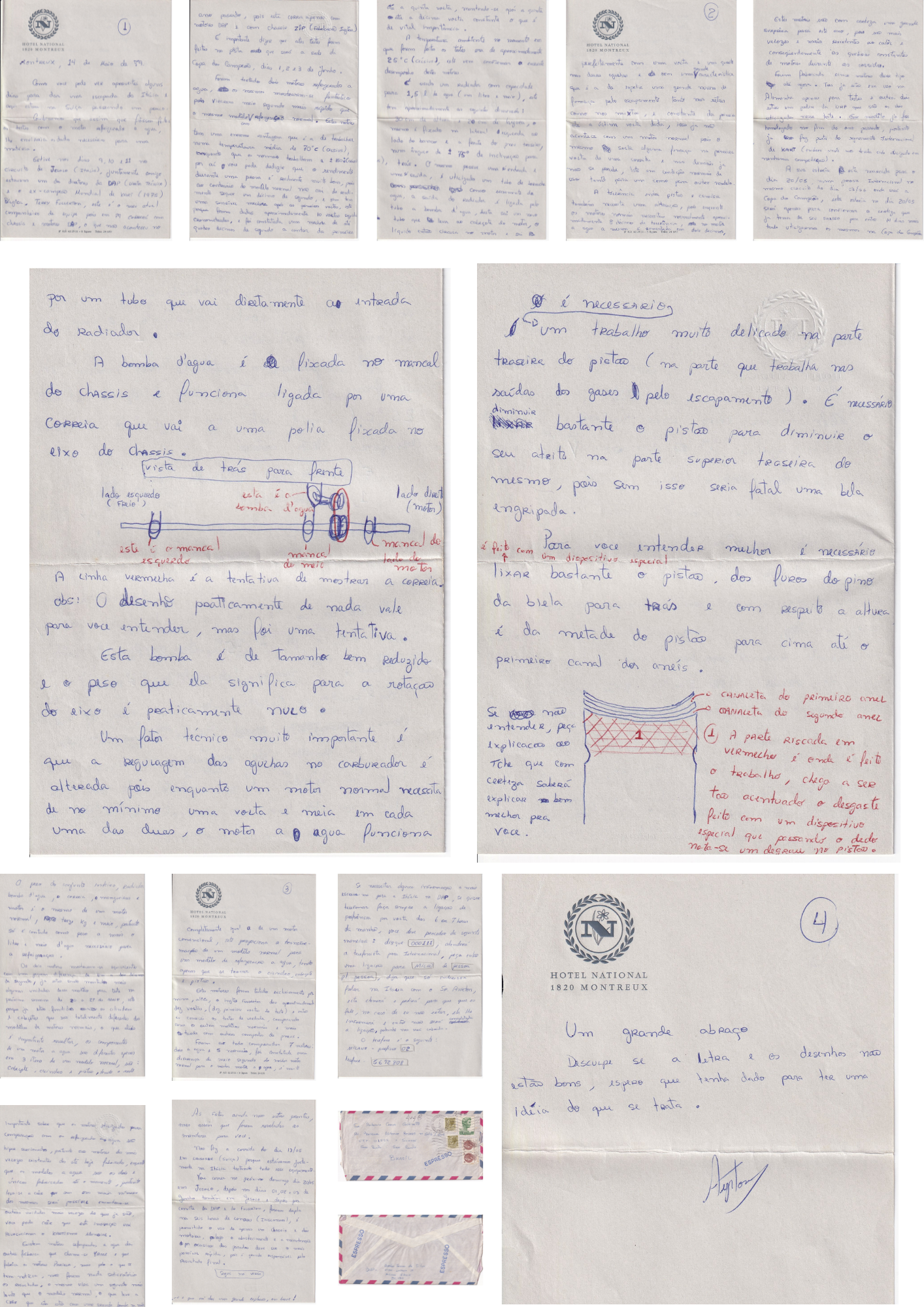 Cartas manuscritas e fotografias inéditas de Ayrton Senna (1979)