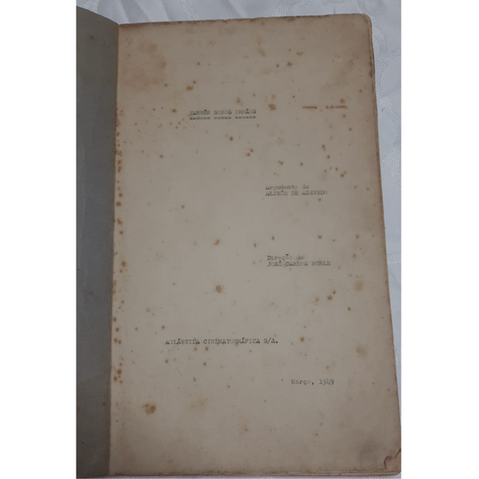Screenplay for the film "Também somos irmãos" by actor Aguinaldo de Oliveira Camargo (1949)