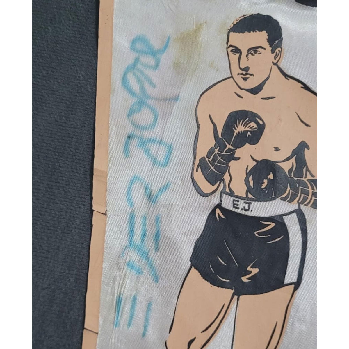 Flâmula da década de 1960 autografada por Éder Jofre, "O Galo de Ouro do Brasil" Diversos Com certificado de autenticidade e garantia 