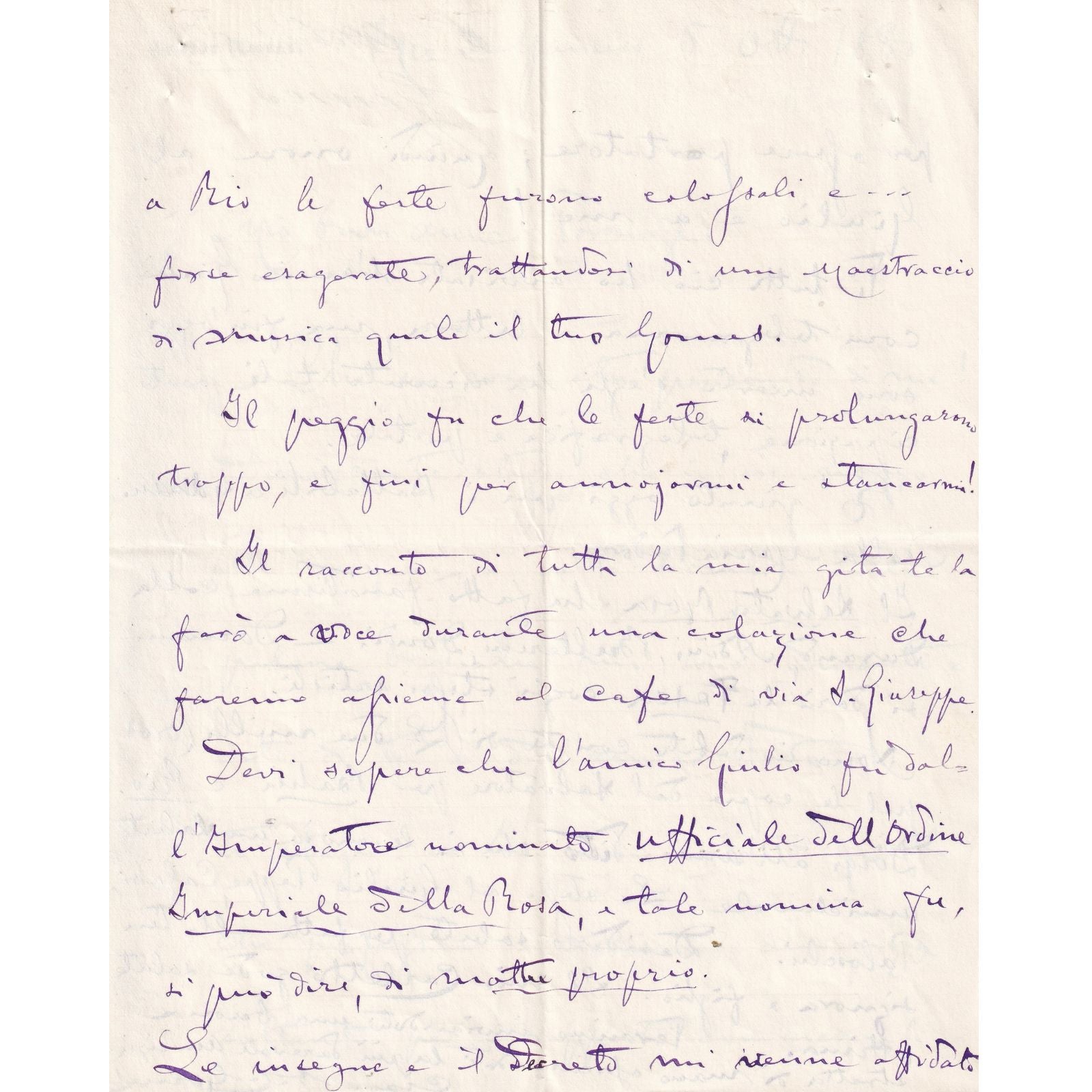 Carta manuscrita de Carlos Gomes (1880) Cartas Com certificado de autenticidade e garantia 