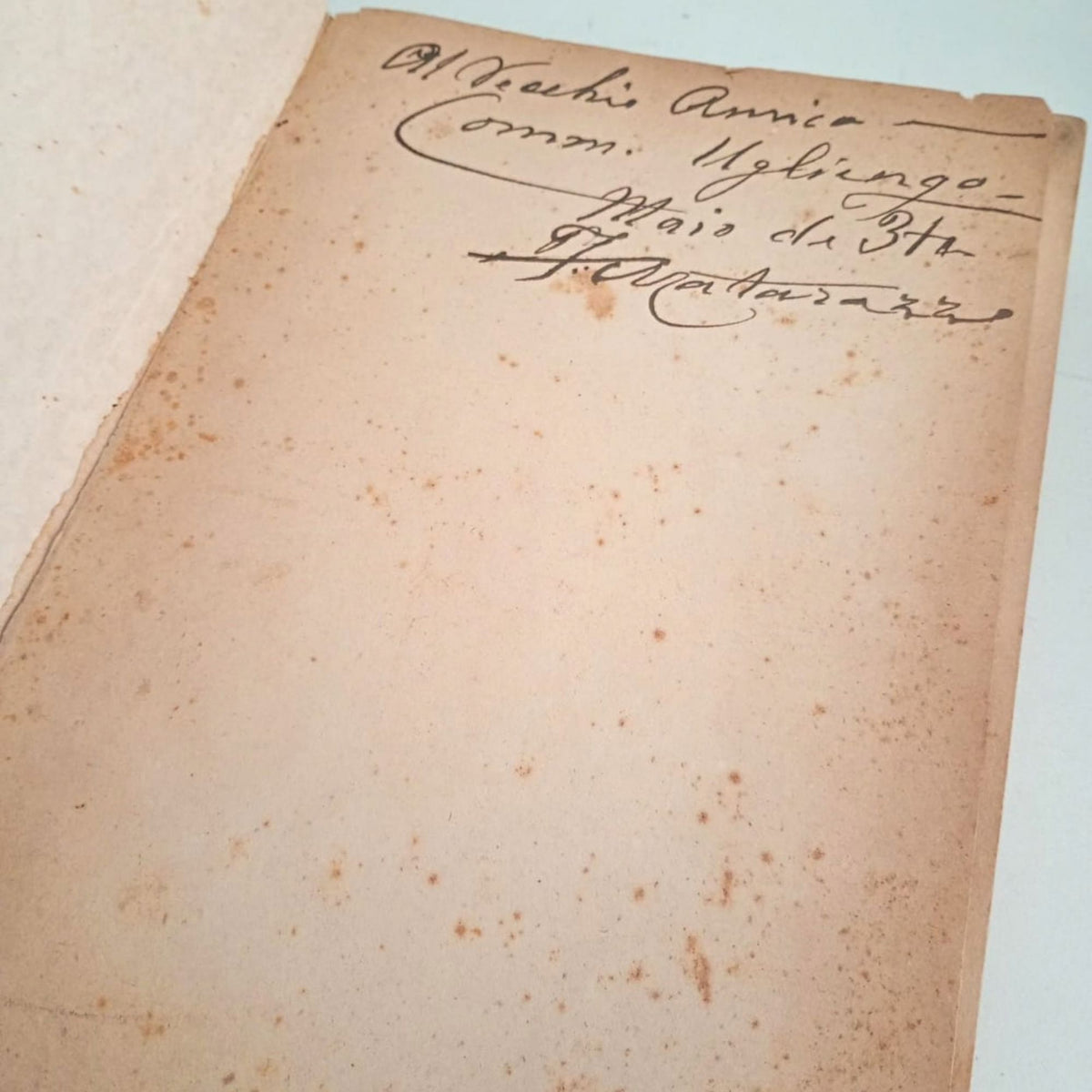 Livro com dedicatória manuscrita do Conde Francisco Matarazzo (1934) Livros autografados Com certificado de autenticidade e garantia 