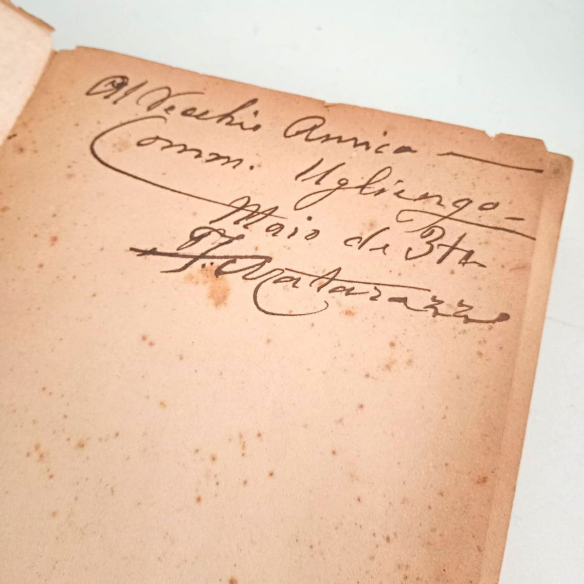 Livro com dedicatória manuscrita do Conde Francisco Matarazzo (1934) Livros autografados Com certificado de autenticidade e garantia 