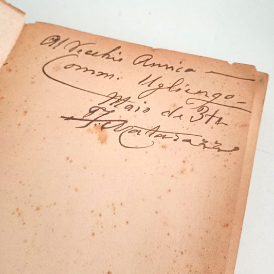 Livro com dedicatória manuscrita do Conde Francisco Matarazzo (1934) Livros autografados Com certificado de autenticidade e garantia 