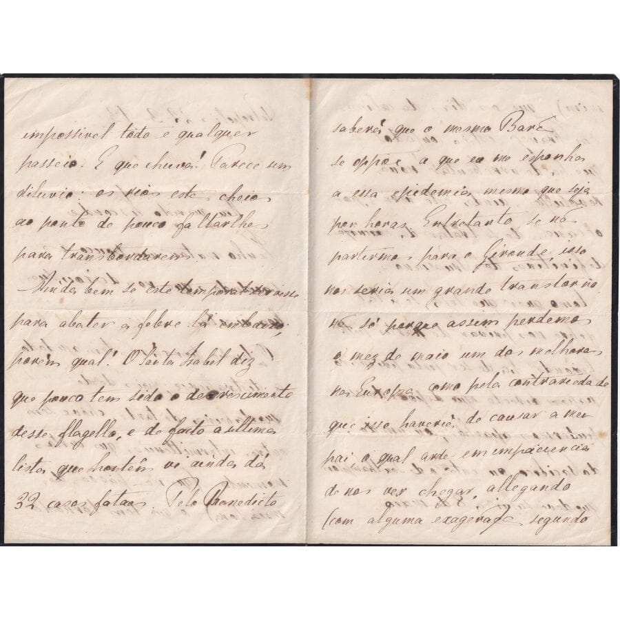 Carta manuscrita de Gastão de Orléans (1893) Cartas Com certificado de autenticidade e garantia 