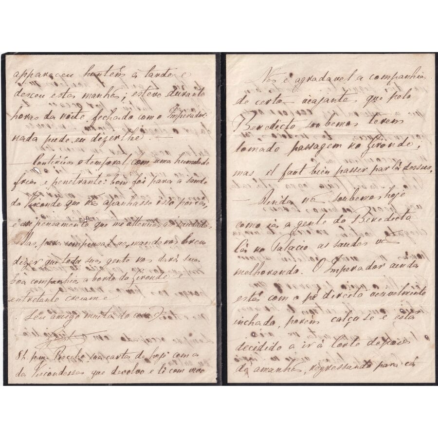Carta manuscrita de Gastão de Orléans (1893) Cartas Com certificado de autenticidade e garantia 
