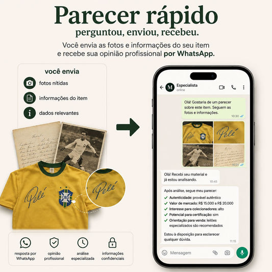 Descubra se seu item é autêntico, quanto vale e se vale a pena certificar Glórias | Autógrafos e Manuscritos Raros 