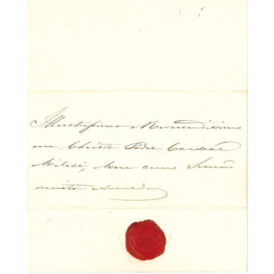 Carta manuscrita de Dom Pedro II (1870) Autógrafos e dedicatórias Com certificado de autenticidade e garantia 