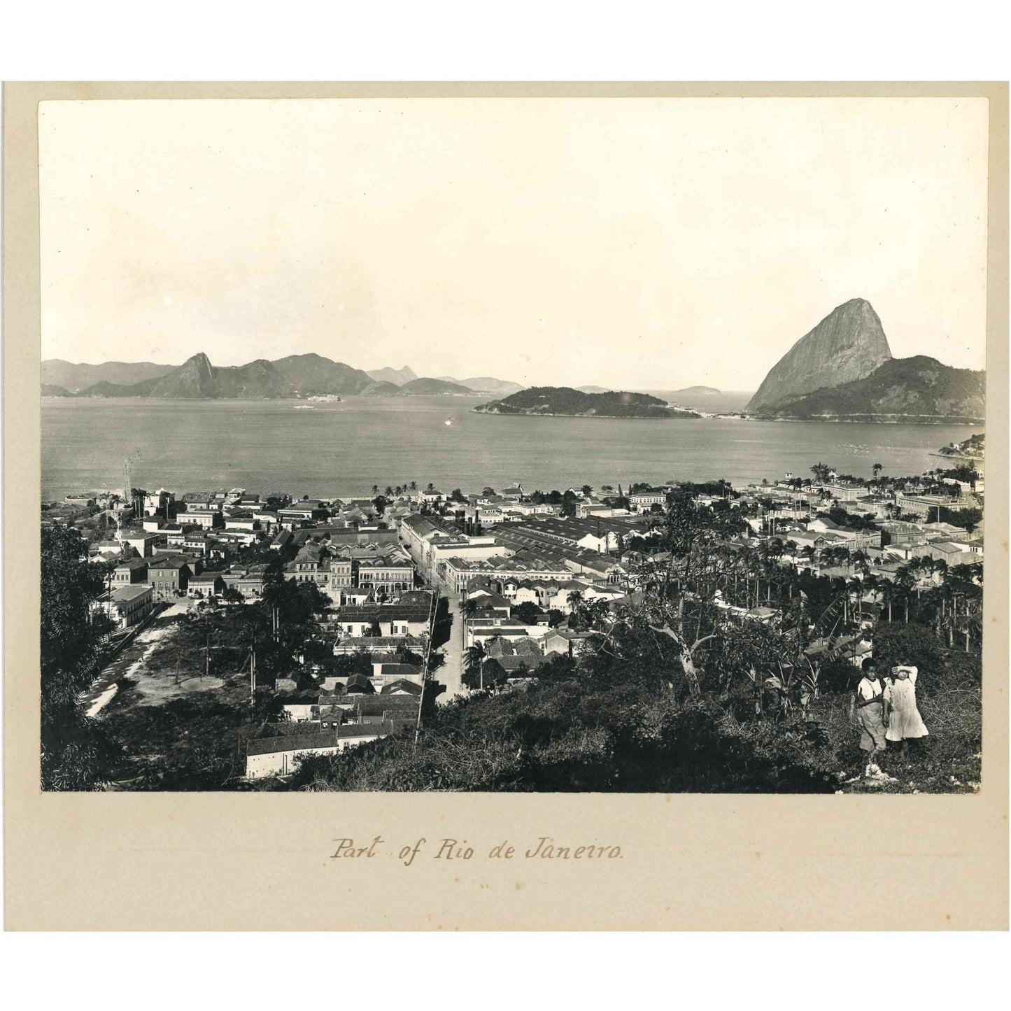 Fotografia panorâmica em duas partes do Rio de Janeiro (1900s) Fotografias Com certificado de autenticidade e garantia 