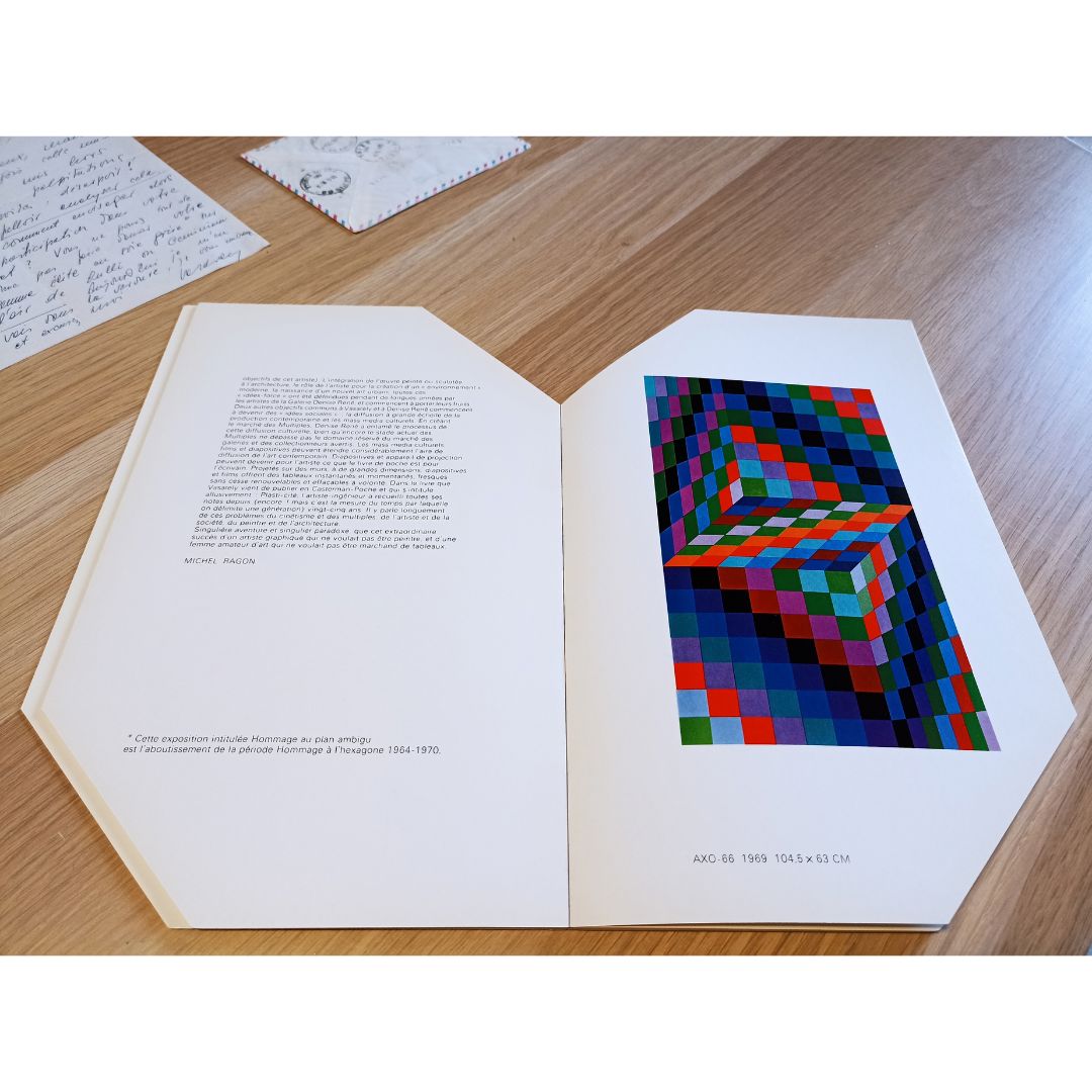Carta manuscrita de Victor Vasarely (1961) Cartas Com certificado de autenticidade e garantia 