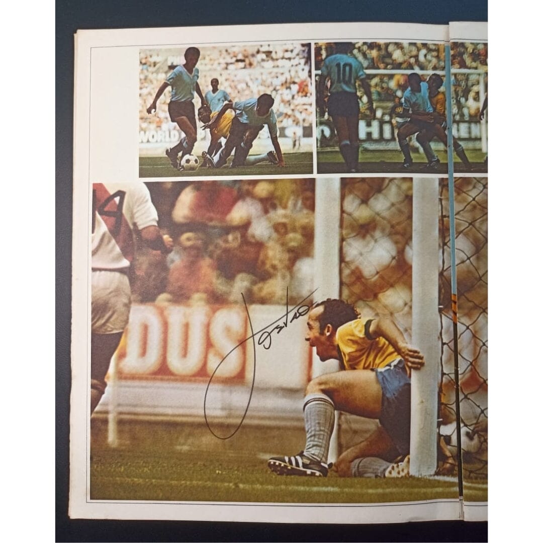 Revista “a epopeia do tri” com os autógrafos de sete jogadores, inclusive Pelé (1970) Autógrafos e dedicatórias Com certificado de autenticidade e garantia 