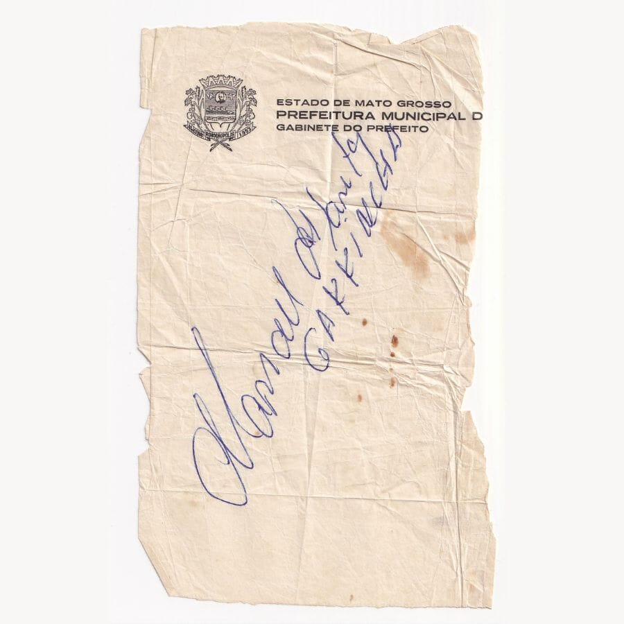 Autógrafo de Garrincha (1953) Autógrafos e dedicatórias Com certificado de autenticidade e garantia 