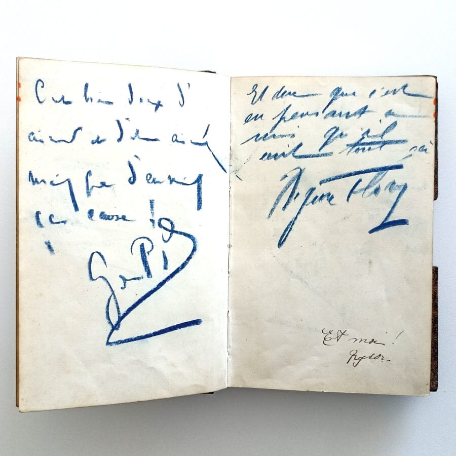 Caderno de autógrafos com dedicatória de Alberto Santos Dumont (anos 1910-1916) Autógrafos e dedicatórias Com certificado de autenticidade e garantia 