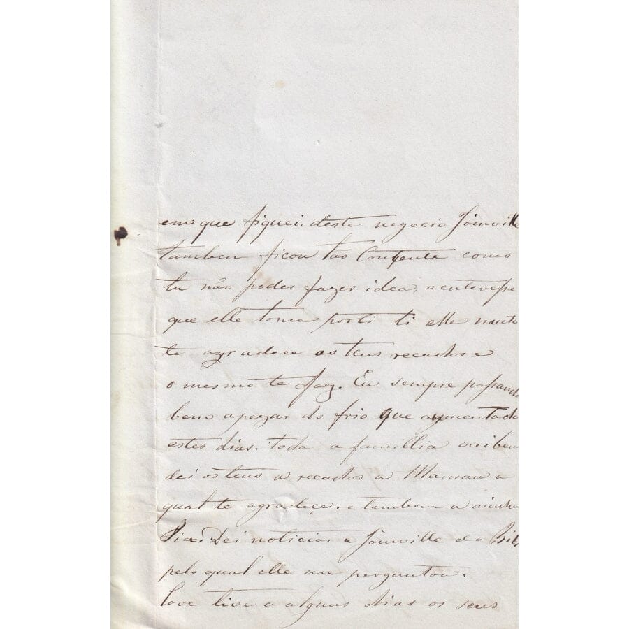 Carta manuscrita de Francisca para Januária (1844) Cartas Com certificado de autenticidade e garantia 