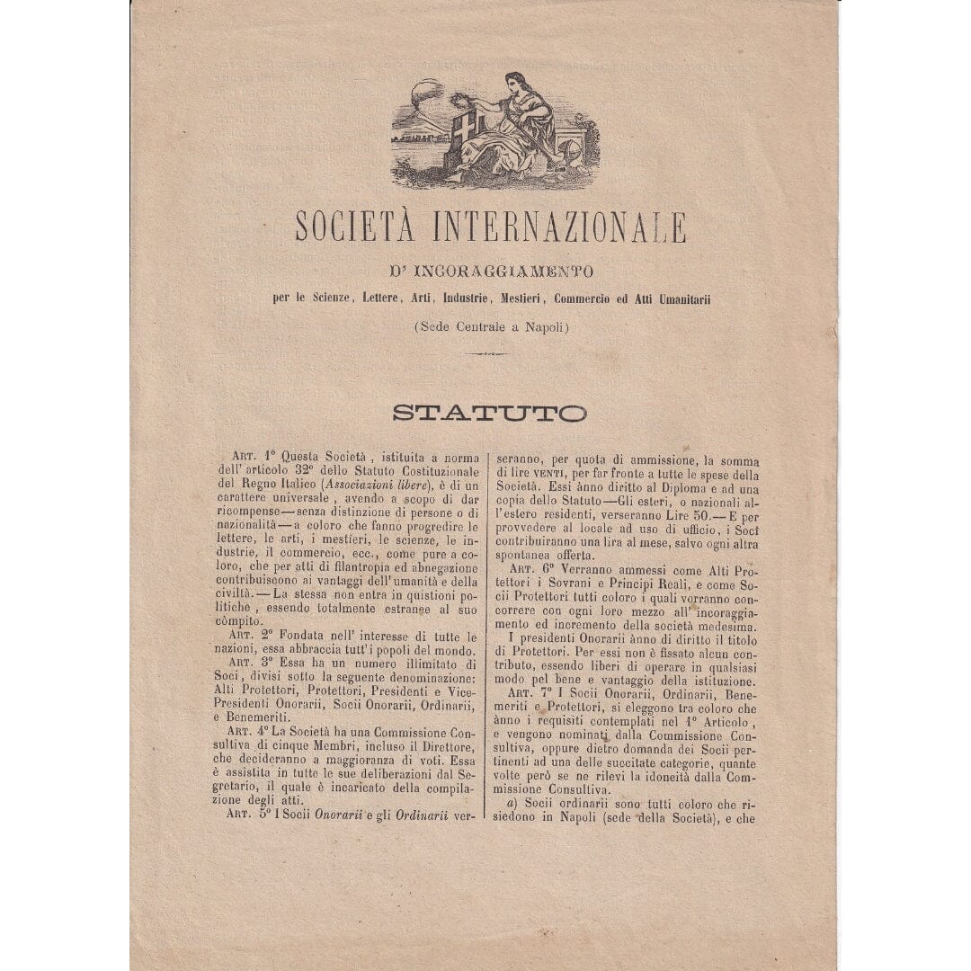 Carta de homenagem italiana à Princesa Isabel pela Lei Áurea (1888) Cartas Com certificado de autenticidade e garantia 