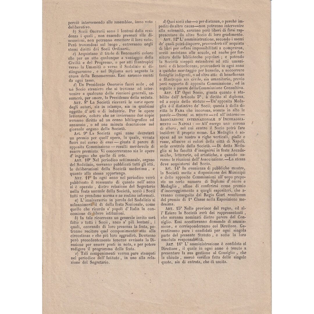 Carta de homenagem italiana à Princesa Isabel pela Lei Áurea (1888) Cartas Com certificado de autenticidade e garantia 