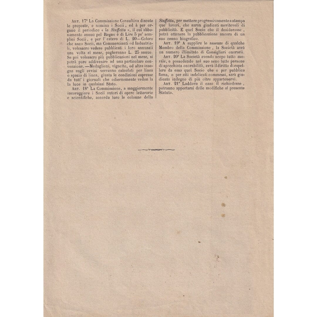 Carta de homenagem italiana à Princesa Isabel pela Lei Áurea (1888) Cartas Com certificado de autenticidade e garantia 