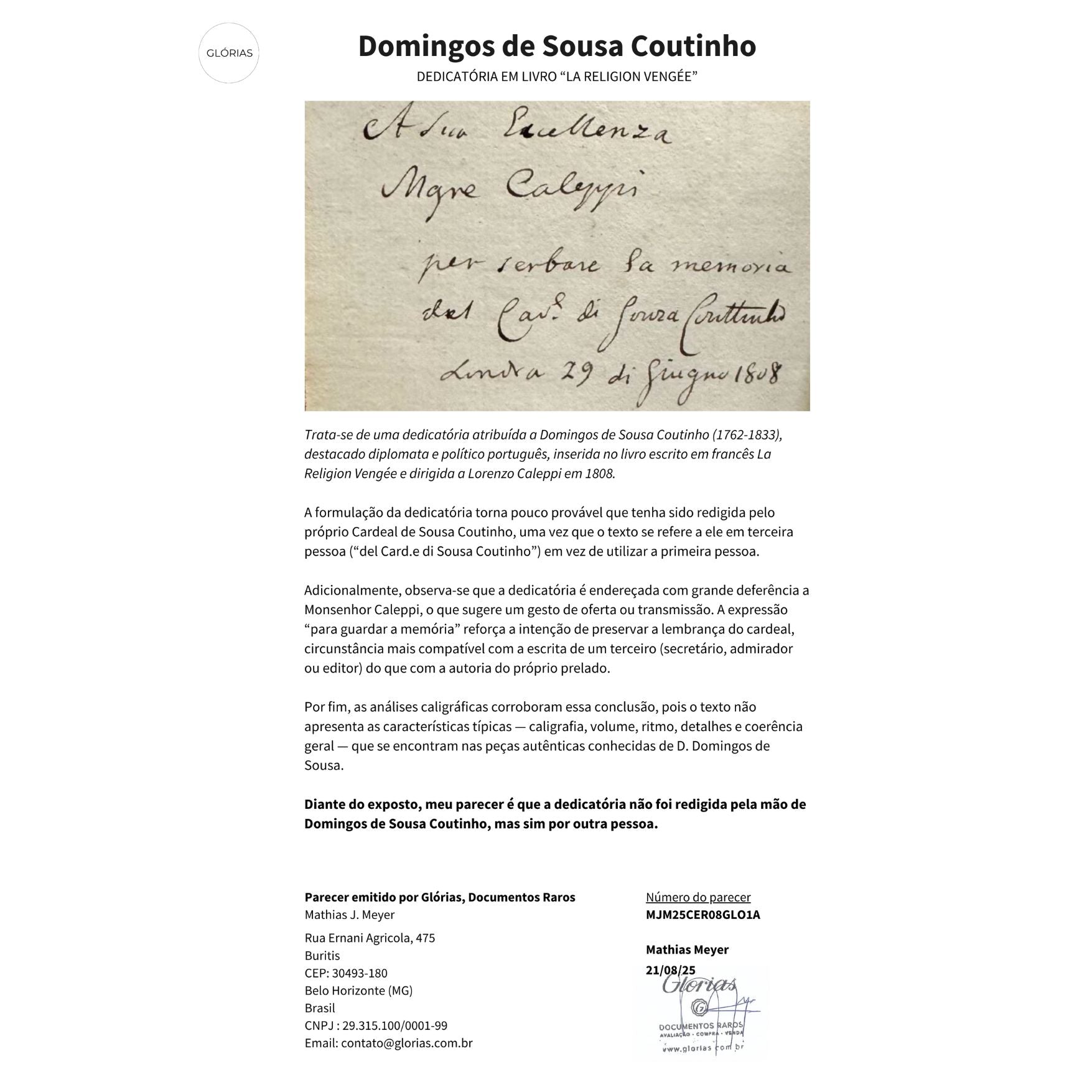 Parecer de Orientação e Autenticidade Com certificado de autenticidade e garantia 