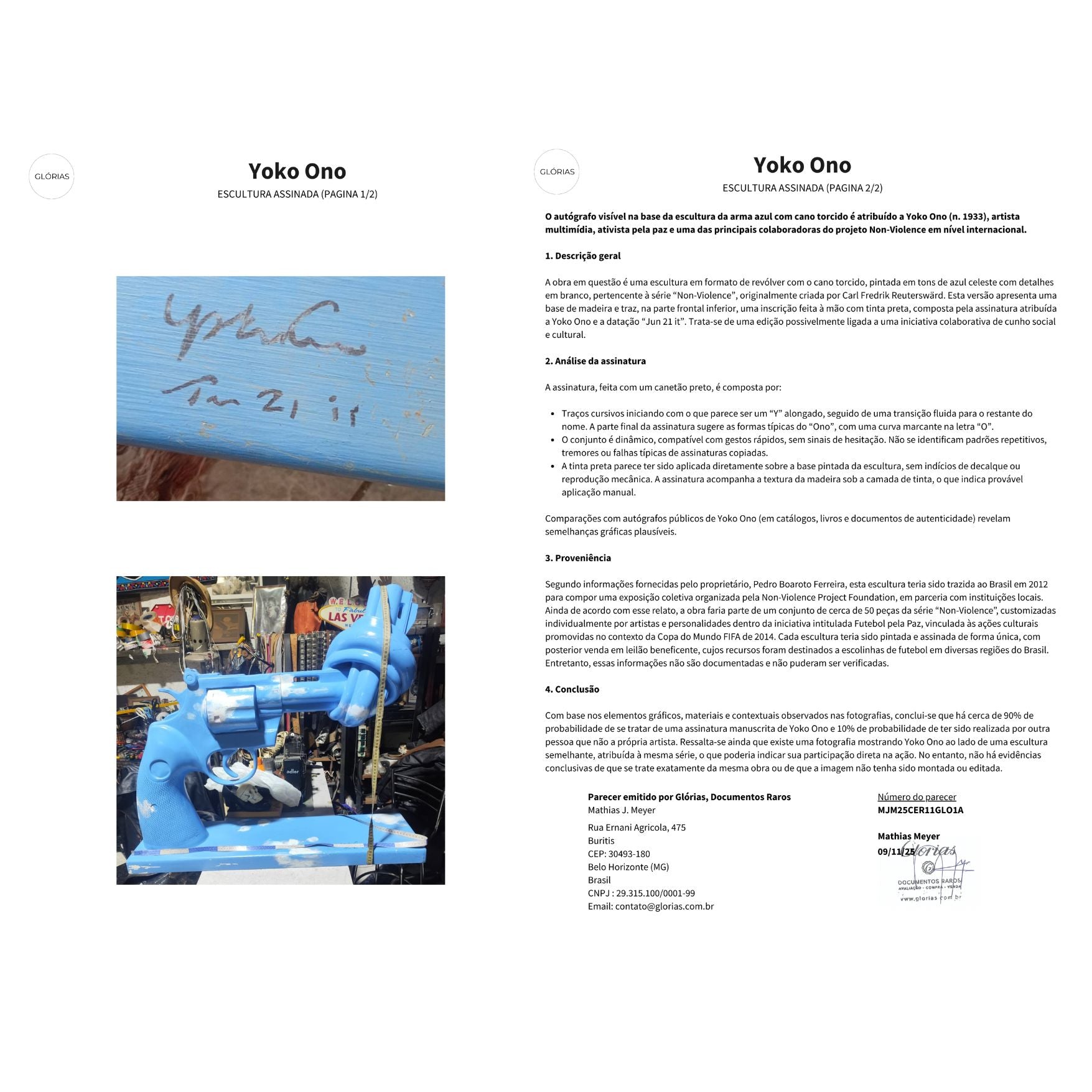 Parecer de Orientação e Autenticidade Com certificado de autenticidade e garantia 