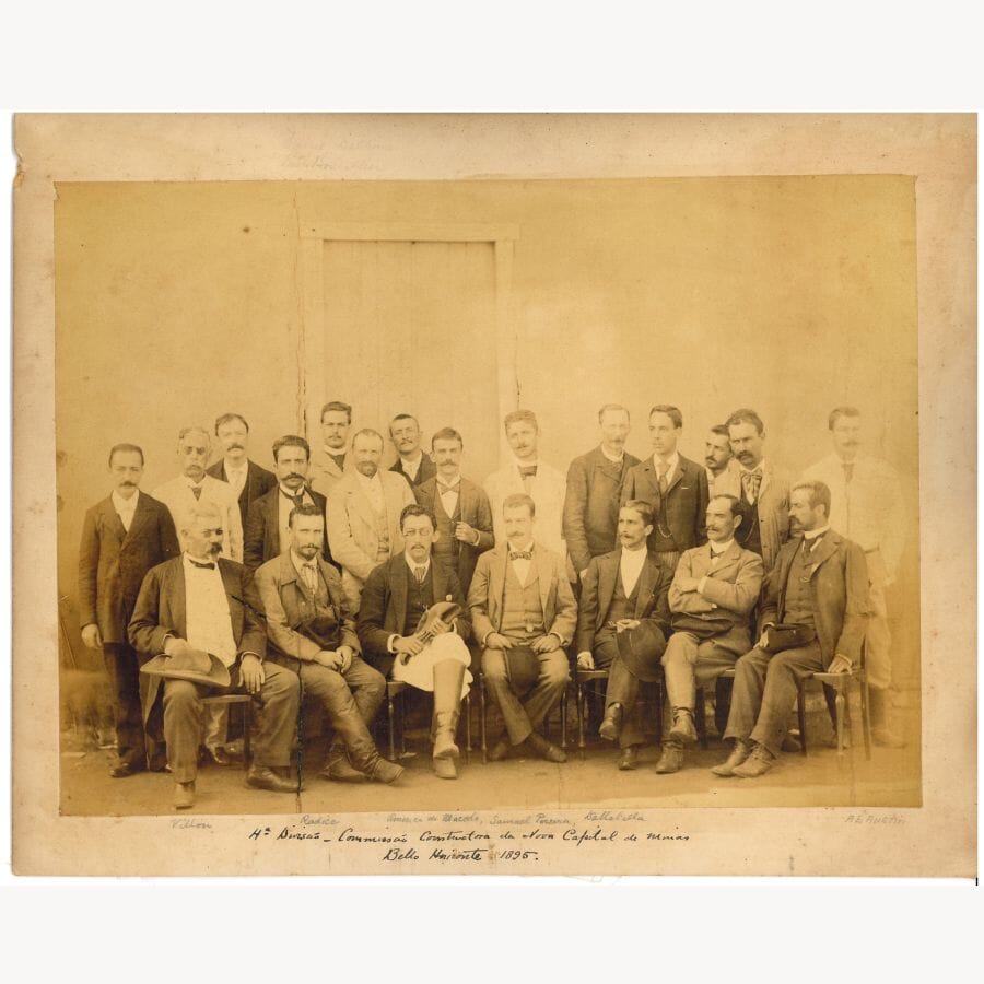 Fotografia original dos fundadores de Belo Horizonte (1895) Fotografias Com certificado de autenticidade e garantia 