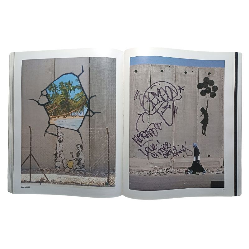 Dedicatória de Os Gêmeos em um livro sobre Banksy (2021) Autógrafos e dedicatórias Com certificado de autenticidade e garantia 