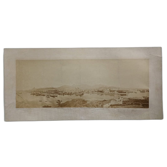 Grande fotografia panorâmica do Rio de Janeiro (1875-1890) Fotografias Com certificado de autenticidade e garantia 