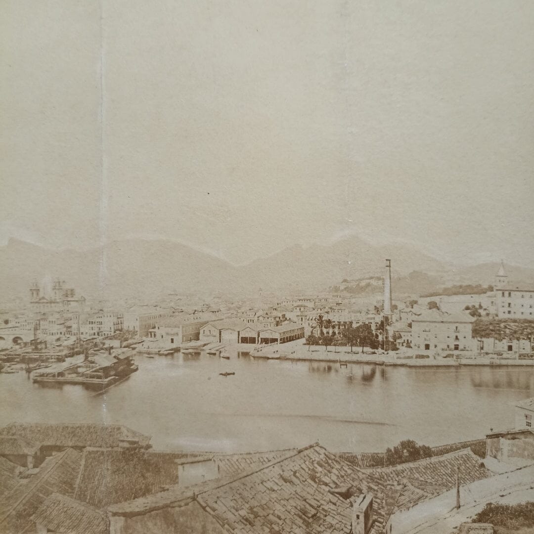 Grande fotografia panorâmica do Rio de Janeiro (1875-1890) Fotografias Com certificado de autenticidade e garantia 
