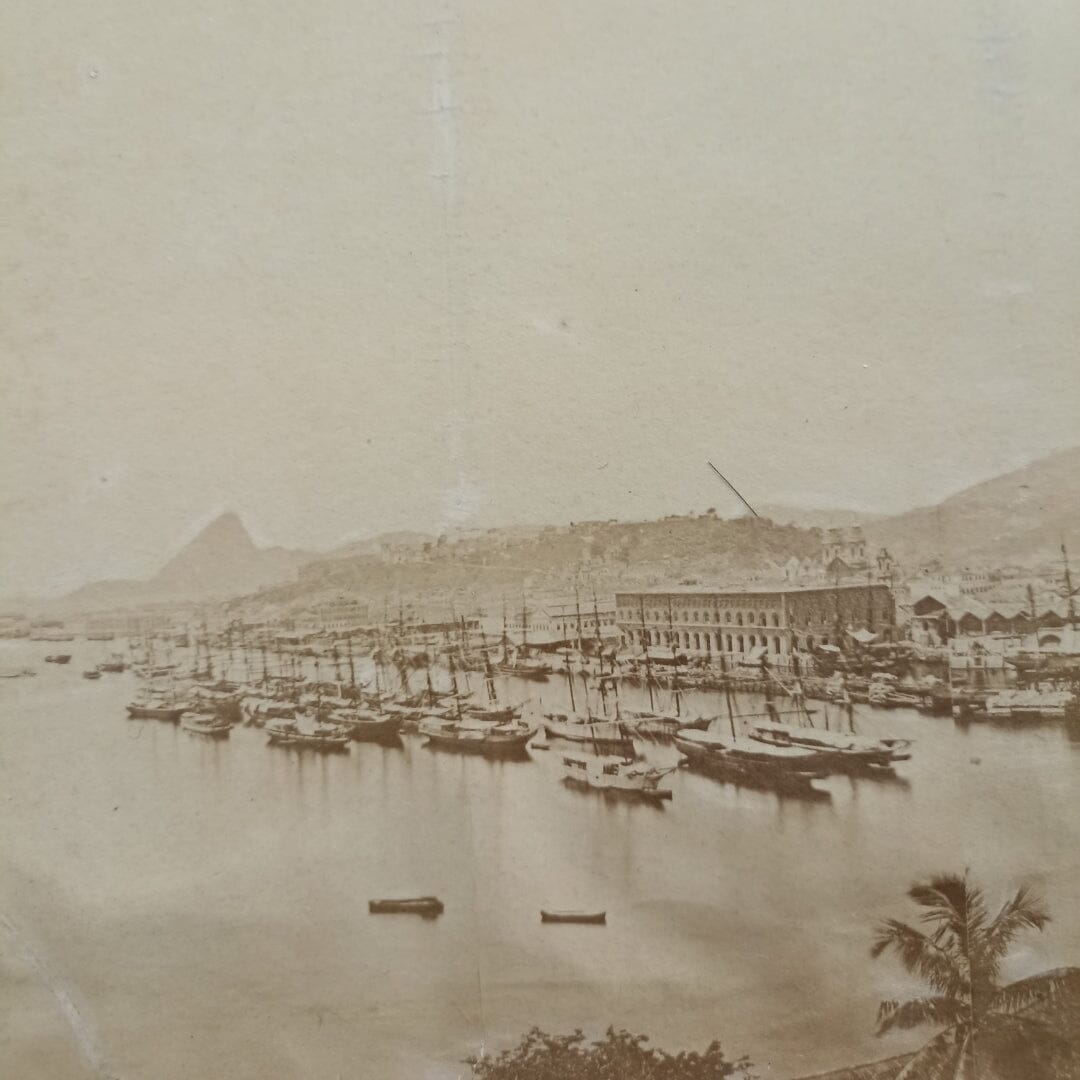 Grande fotografia panorâmica do Rio de Janeiro (1875-1890) Fotografias Com certificado de autenticidade e garantia 